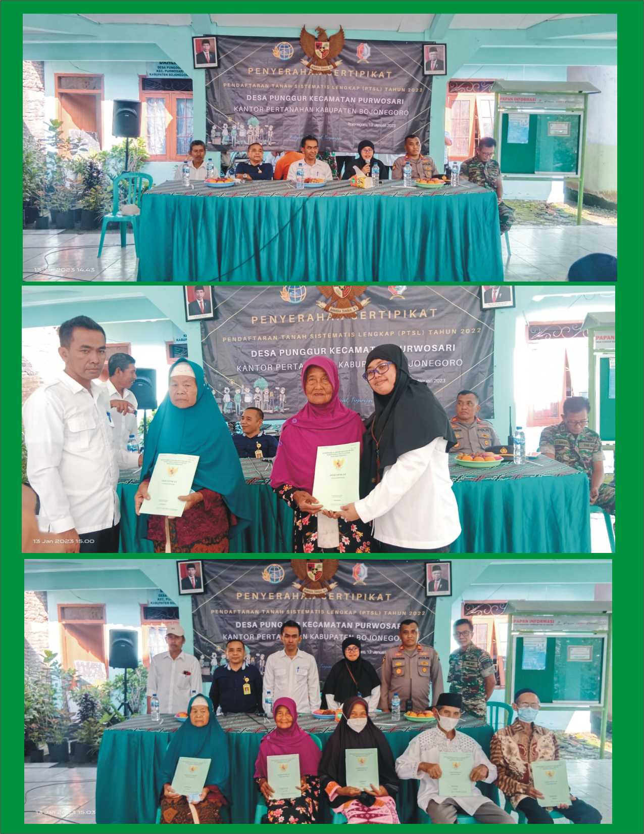 PENYERAHAN SERTIFIKAT TANAH PROGRAM PENDAFTARAN TANAH SISTEMATIS LENGKAP (PTSL) DESA PUNGGUR