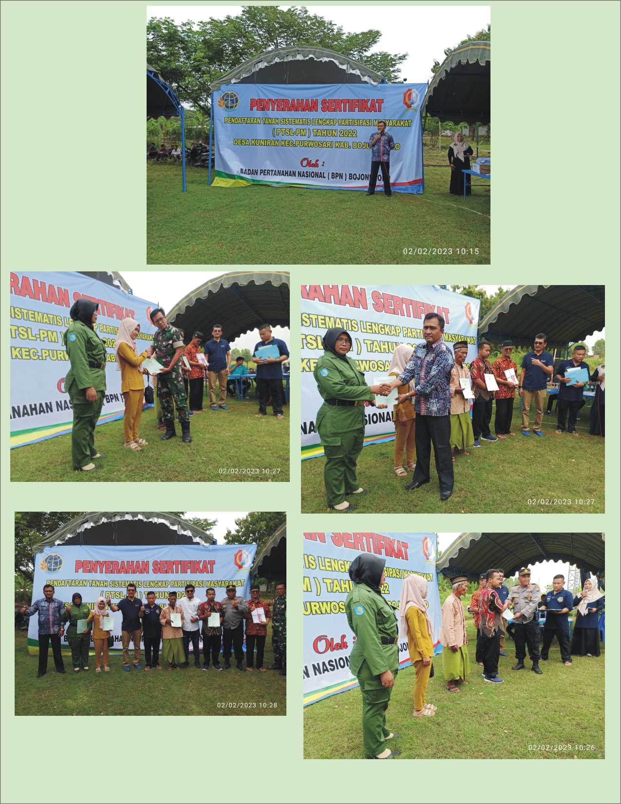 PENYERAHAN SERTIFIKAT TANAH PROGRAM PTSL-MP