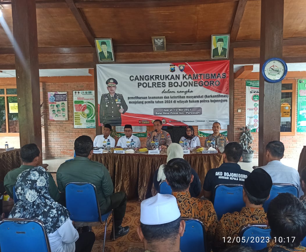 CANGKRU'AN KAMTIBMAS POLRES BOJONEGORO DI DESA PELEM KECAMATAN PURWOSARI